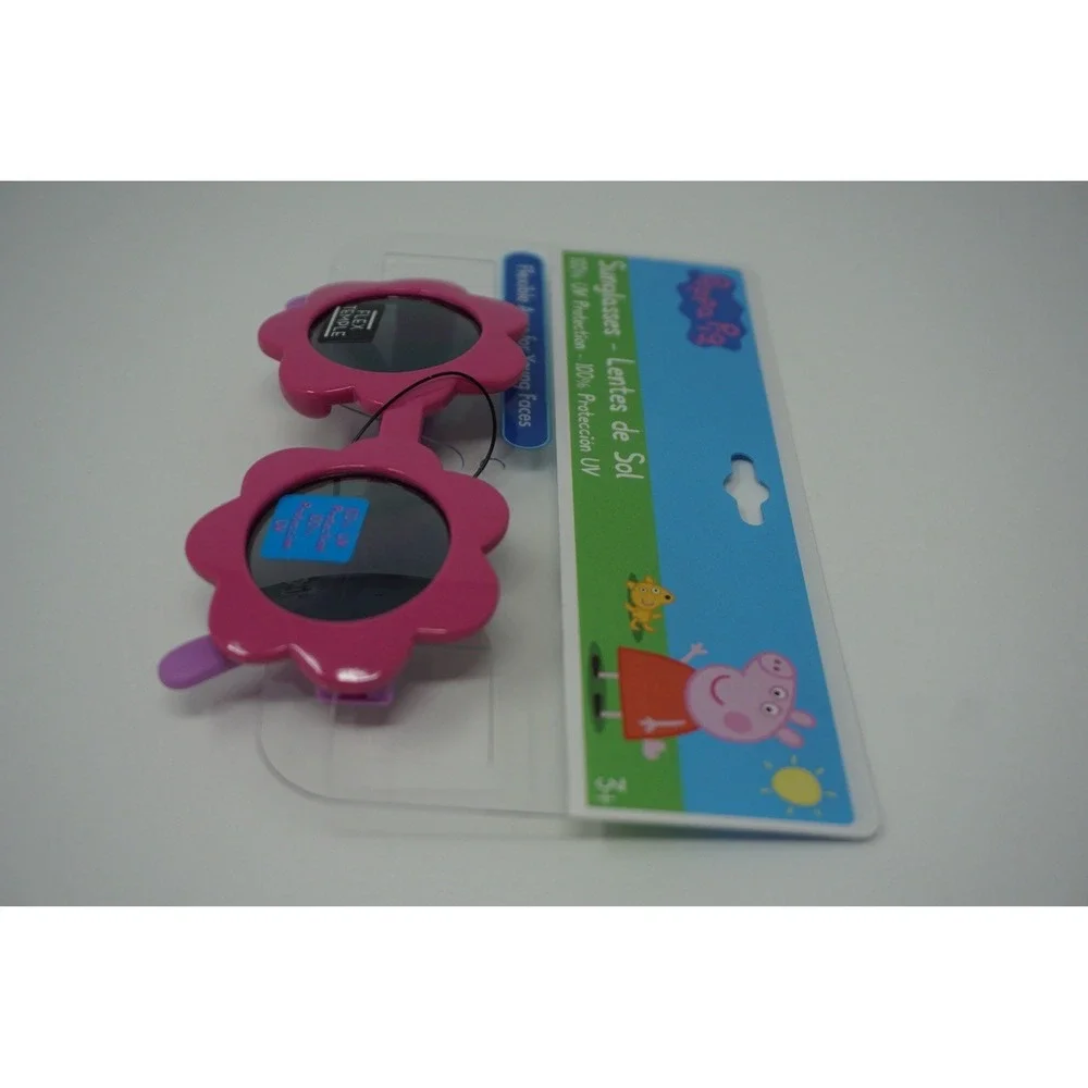 Peppa Pig Sunglasses Girls‎ One Size Pink Flower Frame Kids 100% UV Protection